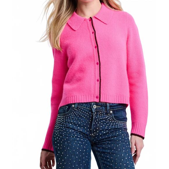 LISA TODD Sweaters - NEW LISA TODD honeycomb textured cardigan in neon pink